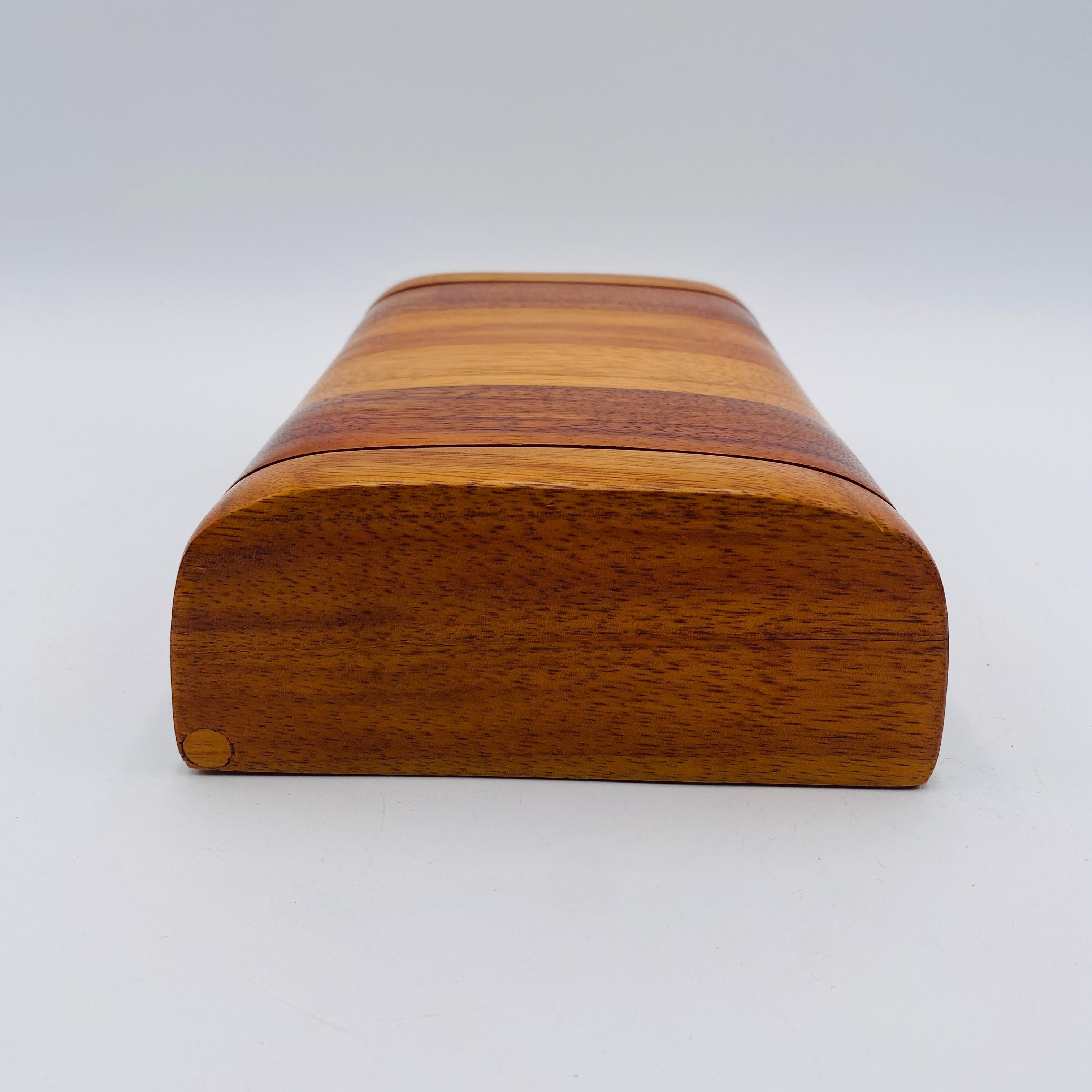 Po Shun Leong Hawaiian Koa Wood Box Signed 1983 For Sale 1
