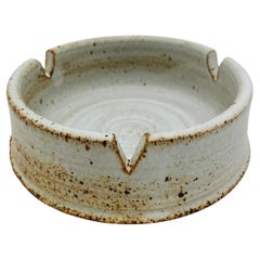 Mid Century Ceramic Ashtray Signed 1960s