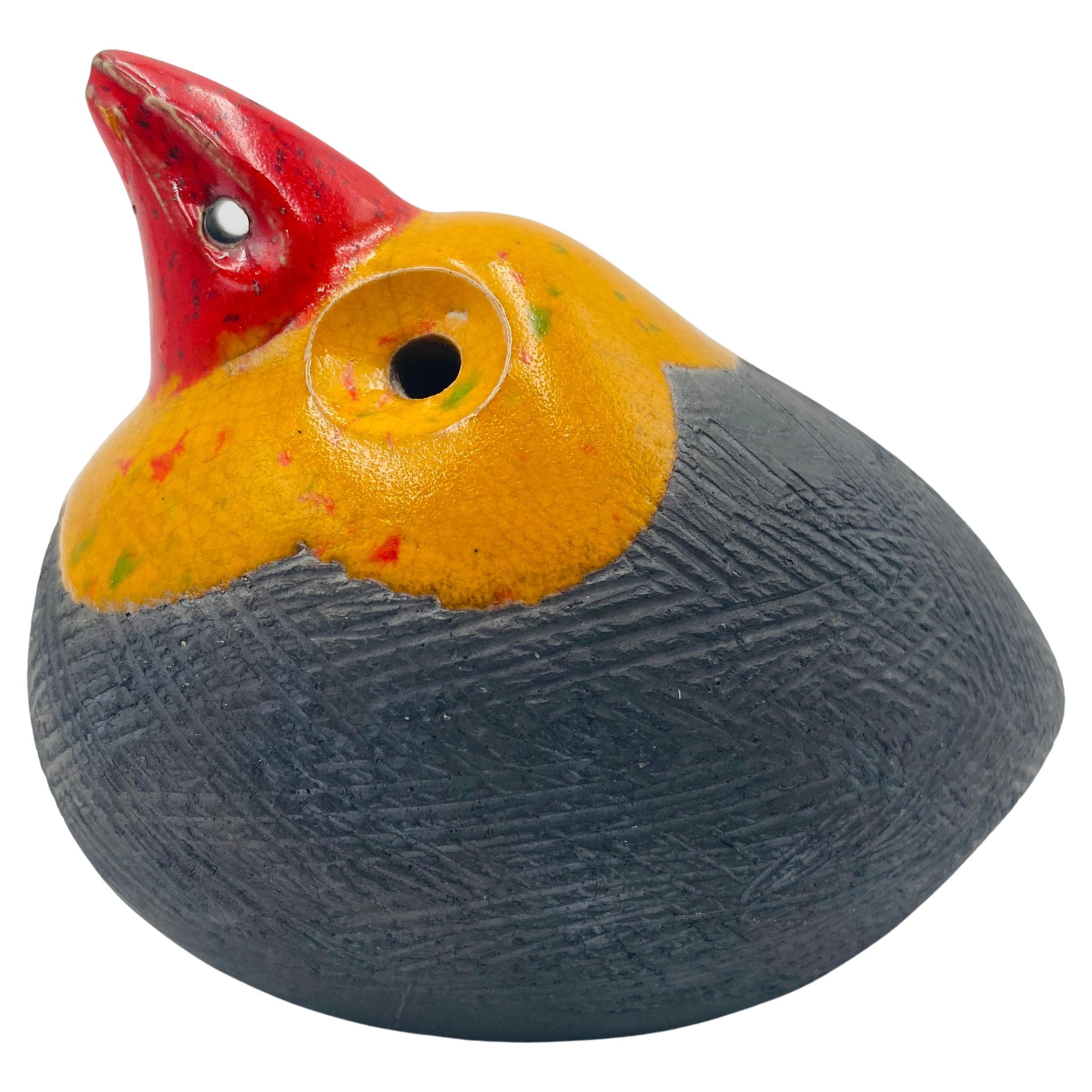 Raymond Kinghan Vogel Skulptur Raku Studio Pottery Irland 1980er Jahre