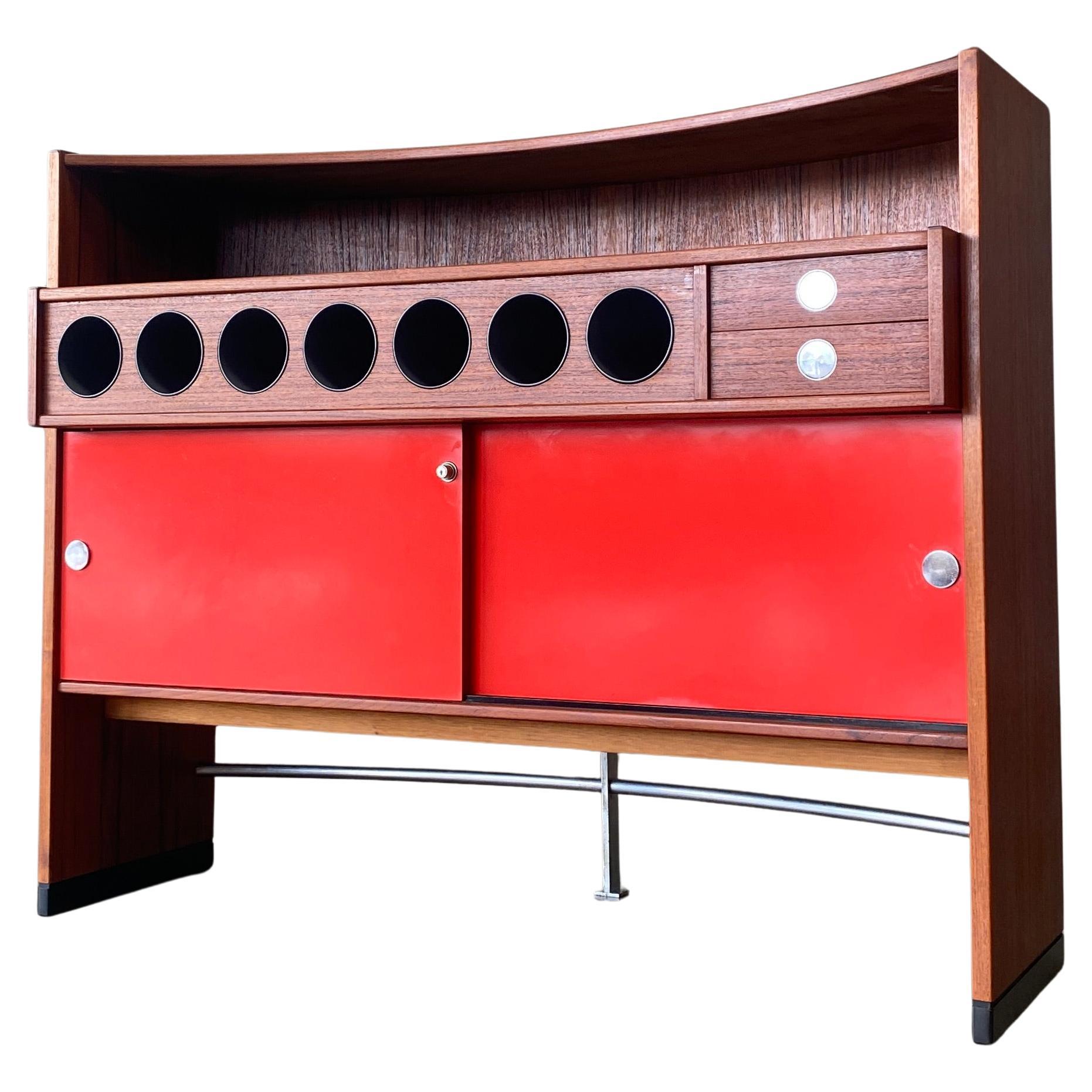 Mid Century Erik Buch Teak Dry Bar for Dyrlund, Denmark 1960s For Sale