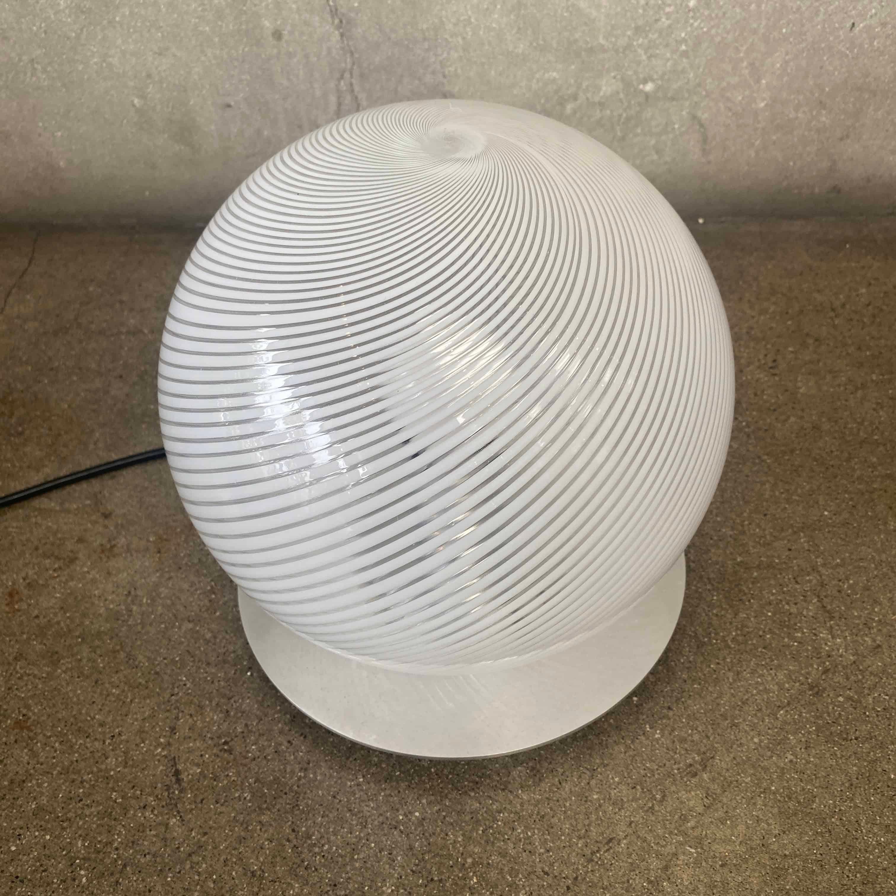 Italian Vintage Table Lamp Attributed to Venini, Italy, 1970s For Sale