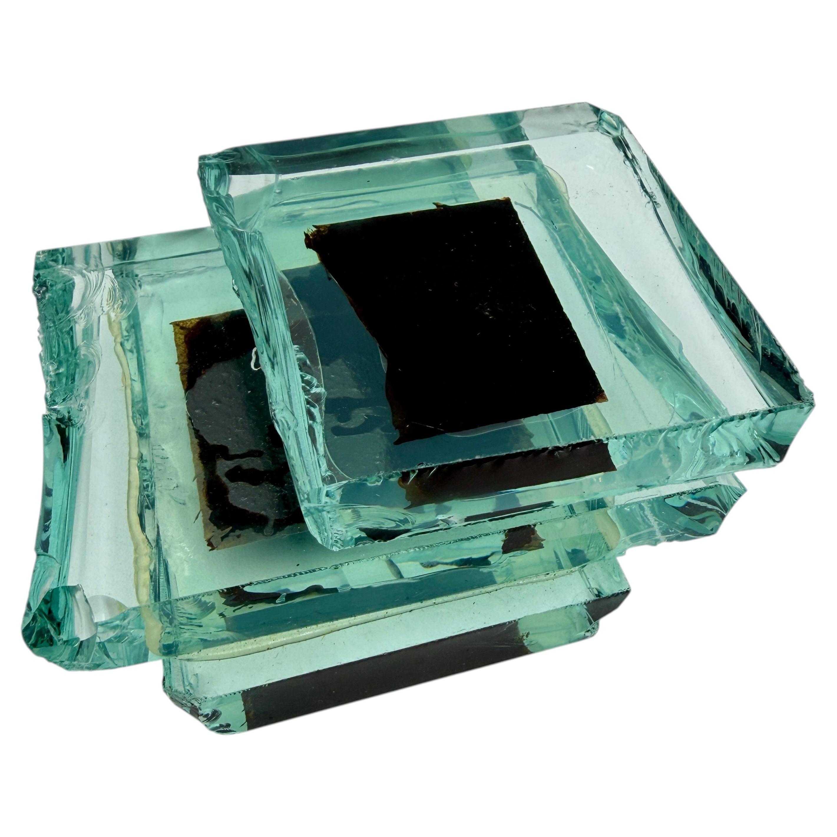Sculpture en verre d'art de Melissa Kretschmer, signée en 1996