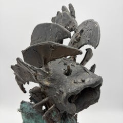 Cast Bronze Brutalist Sculpture by James Dale M'Hall