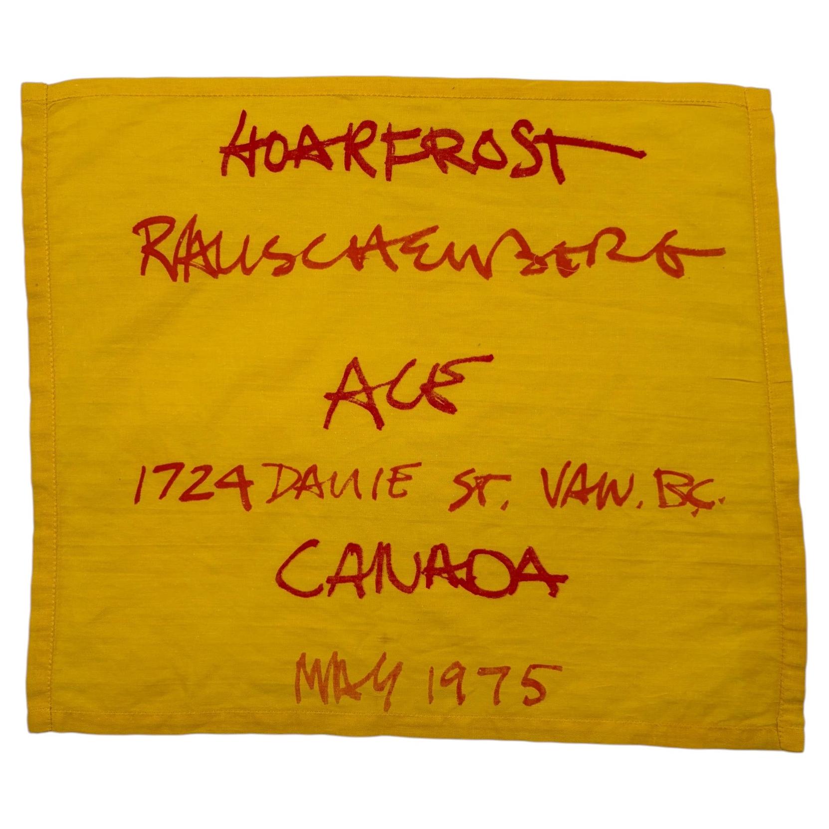 Robert Rauschenberg Ace Gallery Hoarfrost Exhibition Invitation 1975 For Sale