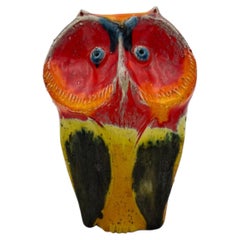 Keramik-Eulenskulptur von Ivo de Santis für „Gli Etruschi“, Italien, um 1960