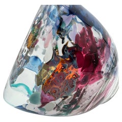 John Gerletti Signed & Dated 1989 Thick & Heavy Art Glass Vase