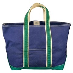 Modèle vintage des années 1980 de L.L. Grand sac en toile « Bean » en forme de bateau et sac fourre-tout, Freeport (Maine)