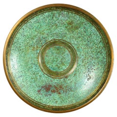Ciotola “Vide-Poche” in bronzo con patina verdigris in stile Art Déco di Carl Sorensen, 1930 circa