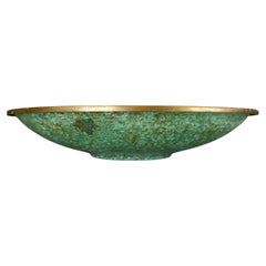 Ciotola “Vide-Poche” in bronzo con patina verdigris in stile Art Déco di Carl Sorensen, 1930 circa