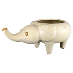 David Stewart for Lion's Valley Stoneware Mid-Century Ceramic Elephant Planter