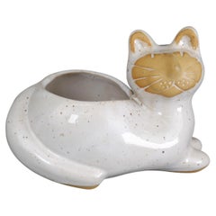 David Stewart for Lion's Valley Stoneware Mid-Century Ceramic Kitty Cat Planter
