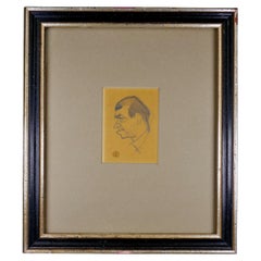 Maynard Dixon “San Francisco Character #3” Pencil Portrait Drawing, circa 1904
