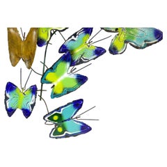 Jere 1969 Enameled Metal Butterfly Wall Sculpture, Mid-Century Modern