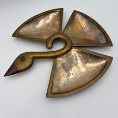 Mexican Modernist Abstract Bird Tray by Los Castillo Mexico