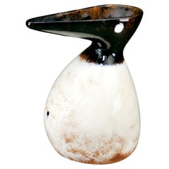 1950s Edmund Ronaky Studio Pottery Jaru California Sea Bird Vessel Water Pitcher
