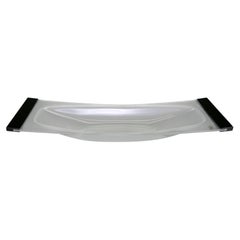 Bandeja central escultural de Lucite de estilo modernista italiano de Rede Guzzini