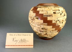 Ray Allen American Studio Segmented Wood Turned Vessel, 345 Pieces, Arizona 1997