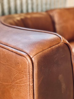 De Sede DS15 Rare Modular Buffalo Hide Leather Sofa
