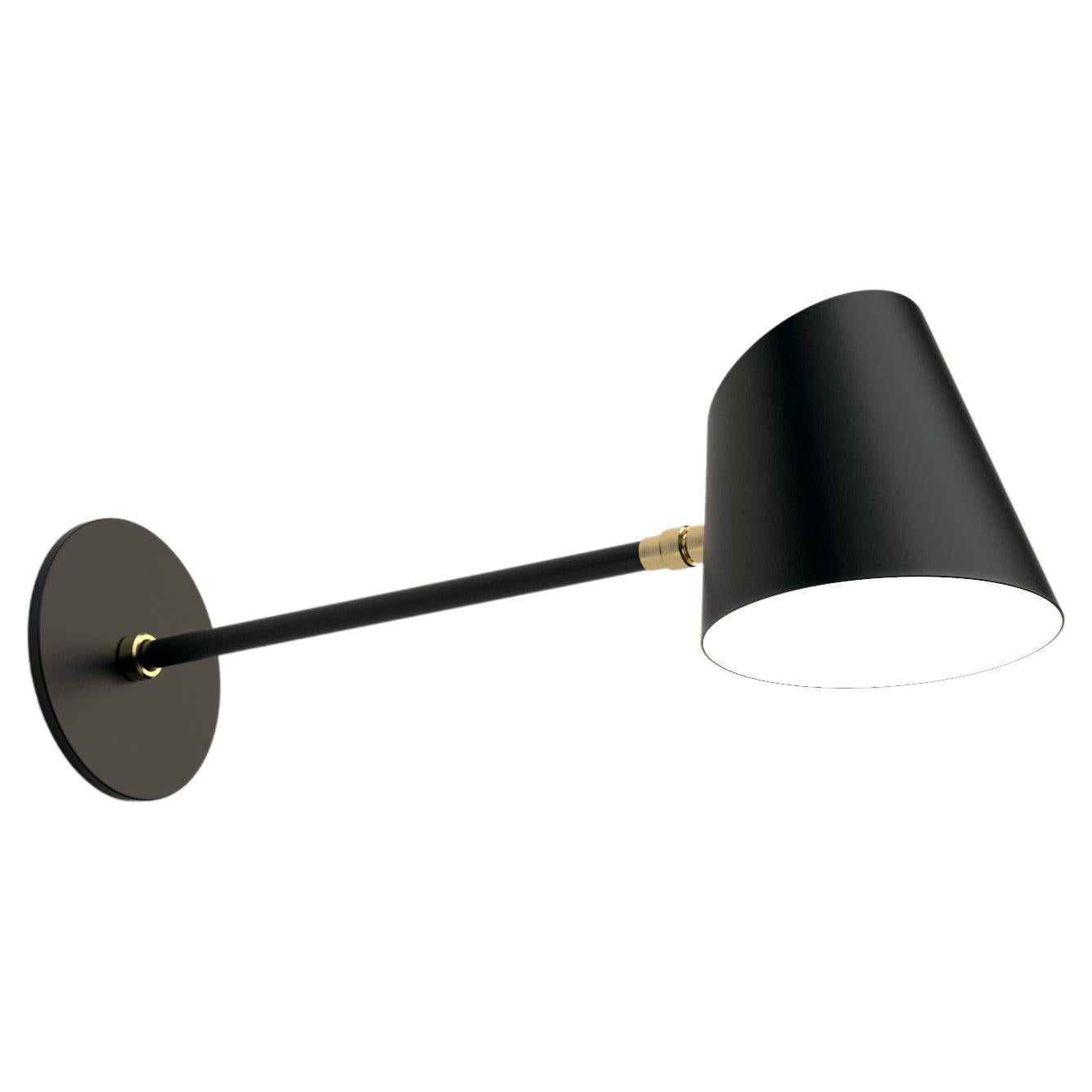 Hartau Wall Matte Black Single Pendant with Shades by Studio d'Armes For Sale