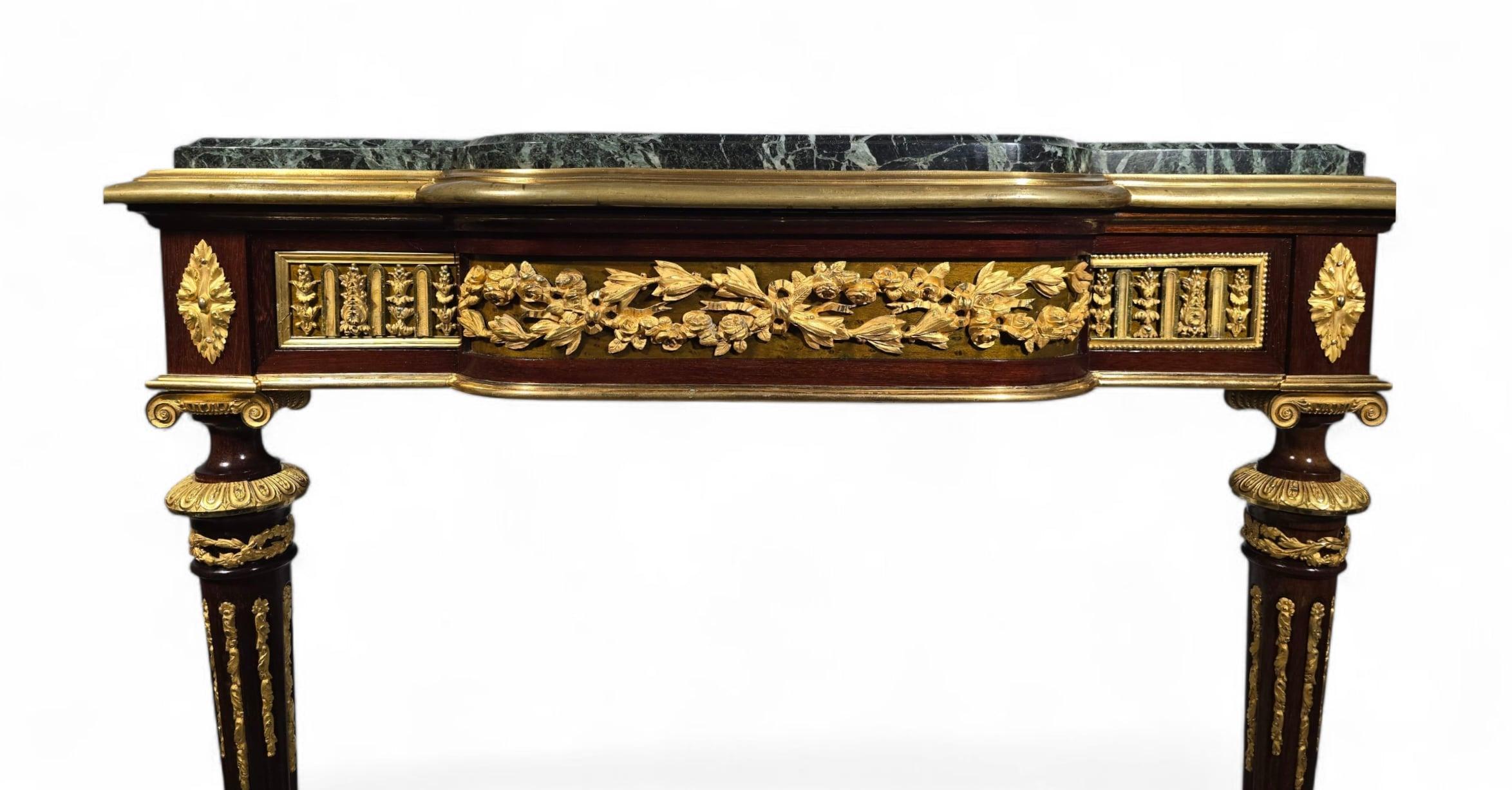 Elegant 19th-Century Console Table Signed Monbro Aîné For Sale 1