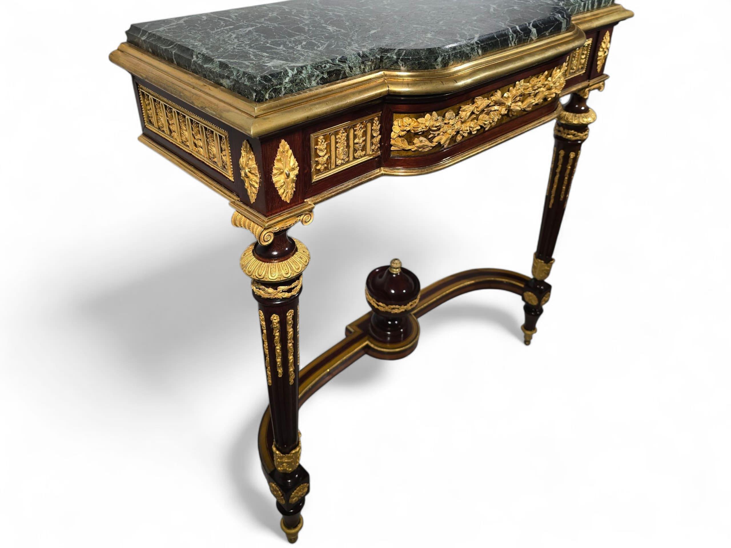 Elegant 19th-Century Console Table Signed Monbro Aîné For Sale 4