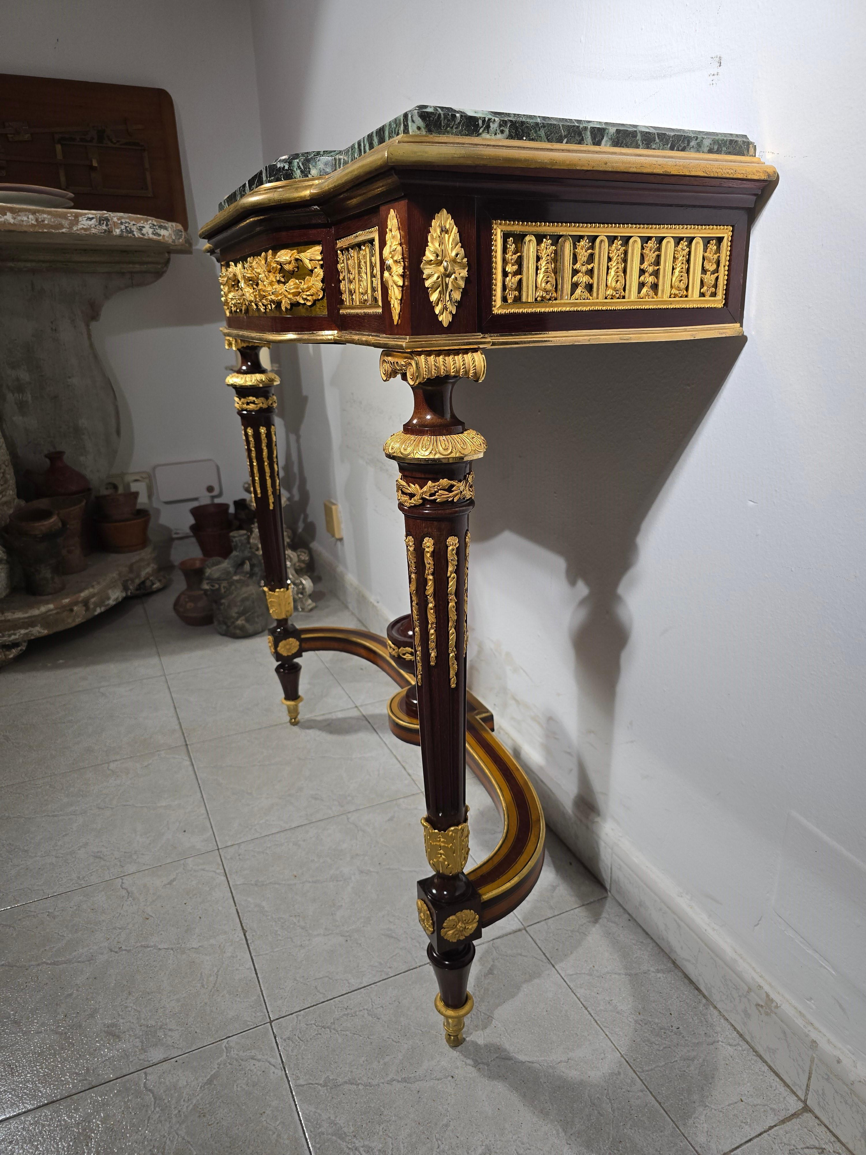 Elegant 19th-Century Console Table Signed Monbro Aîné For Sale 2