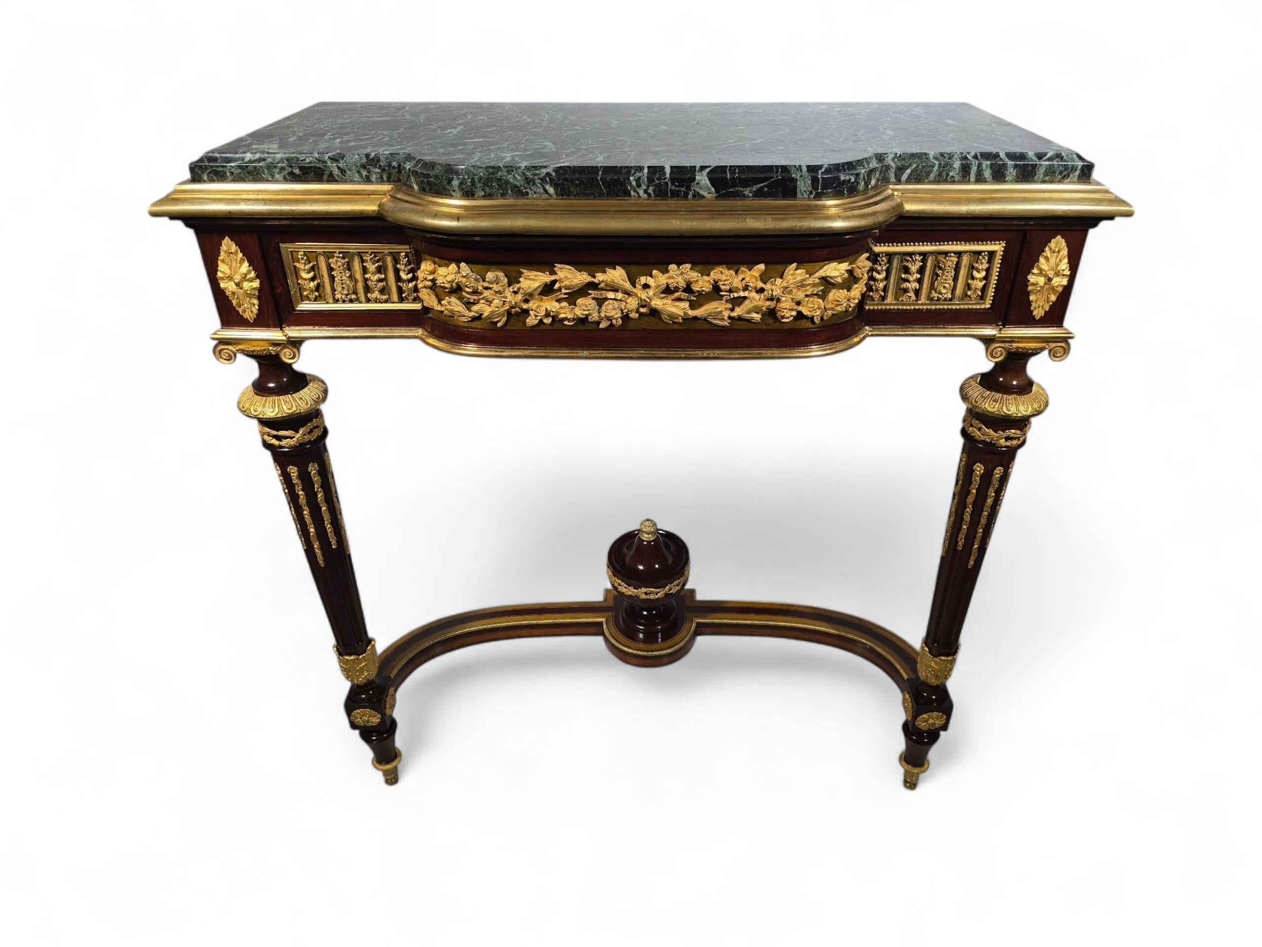 Elegant 19th-Century Console Table Signed Monbro Aîné For Sale 5