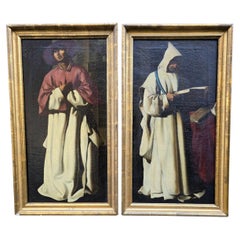 Pair of oil paintings on canvas – Follower of Zurbarán – 17th century
