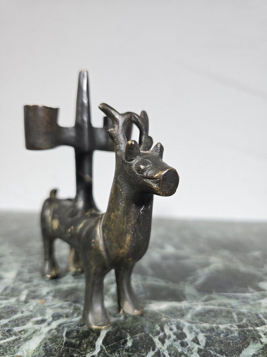 Pair of Gothic bronze candlesticks – Germany, 14th century For Sale 2