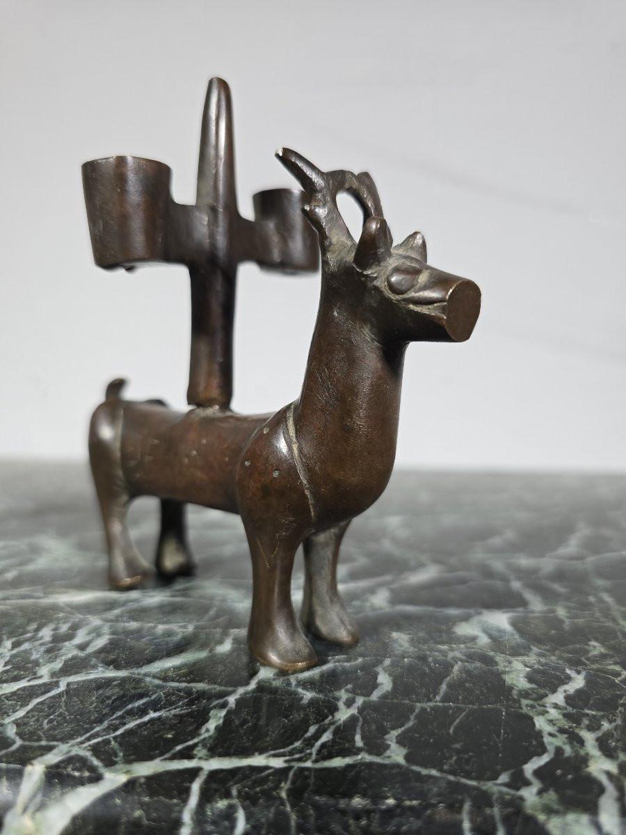 Pair of Gothic bronze candlesticks – Germany, 14th century For Sale 4