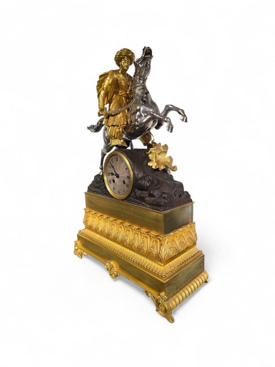 Mantel Clock for the Ottoman Market – Gilt and Silvered Bronze In Good Condition For Sale In Madrid, ES