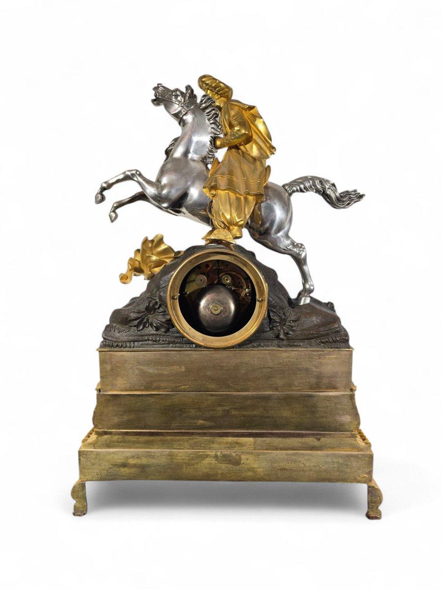 19th Century Mantel Clock for the Ottoman Market – Gilt and Silvered Bronze For Sale