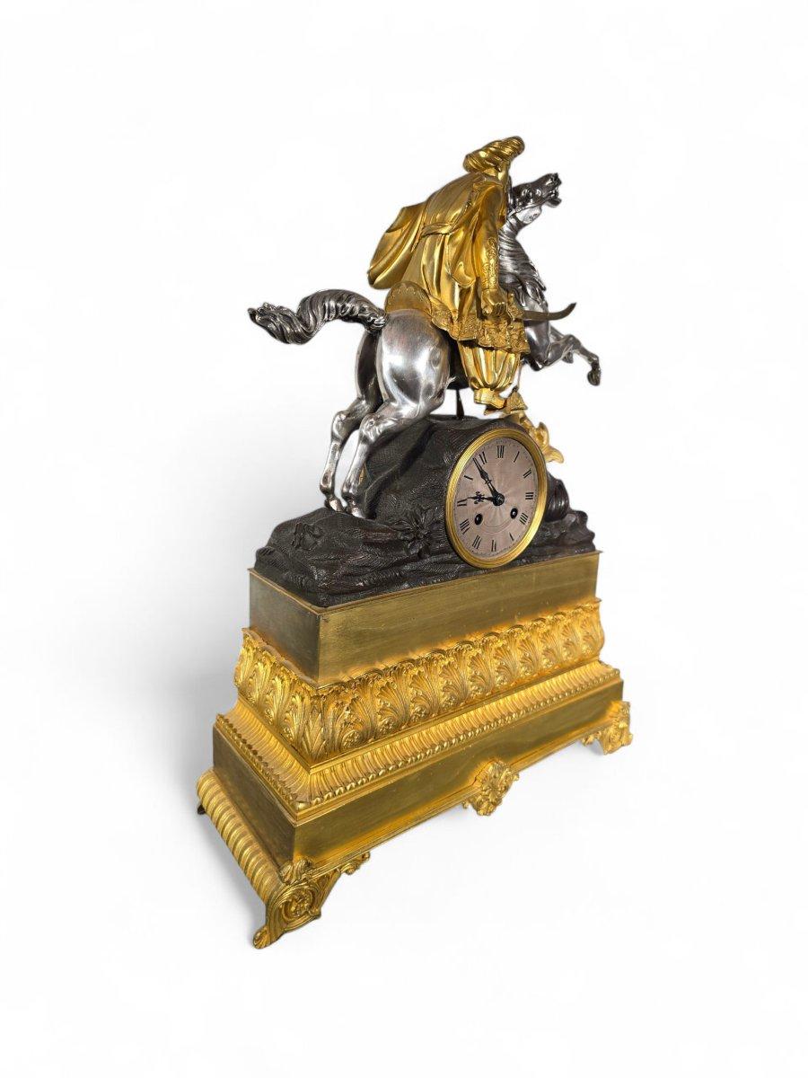 Mantel Clock for the Ottoman Market – Gilt and Silvered Bronze For Sale 5