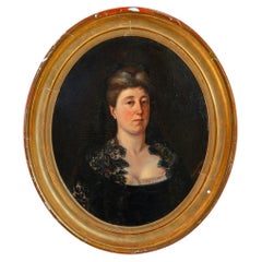 Portrait signé d'une Basque, début du XIXe siècle, encadré