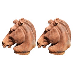 Pair of HORSE'S HEAD - CHARIOT OF SELENE 21th Century