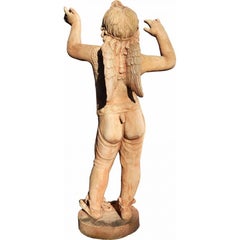 UNIQUE TERRACOTTA DONATELLO'S EROS 21th Century H: 160cm