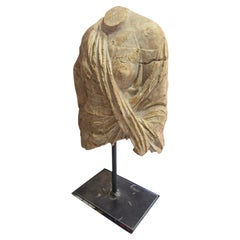 Decorative Greek Bust Sculpture on Iron Base, Second Half of the 20th Century