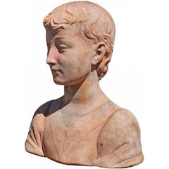 TERRACOTTA BUST OF DESIDERIO DA SETTIGNANO 21th Century