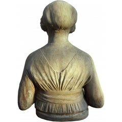 THE LADY WITH THE BOUQUET OF VERROCCHIO - PATINATED TERRACOTTA 21th Century