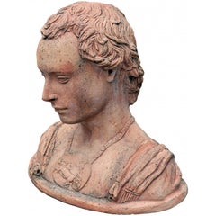 TERRACOTTA-BÜSTE DES SOHNES VON „GATTAMELATA“ – VON DONATELLO, 21. Jahrhundert