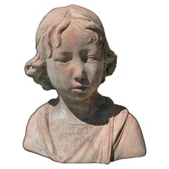 Busto de un niño florentino en terracota, siglo XXI