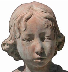 Busto de un niño florentino en terracota, siglo XXI