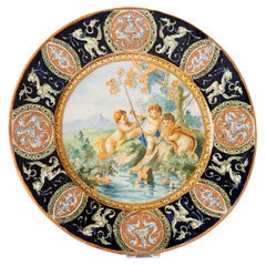 Beautiful Italian Urbino Ceramics Plate from the 19th Century