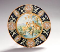 Beautiful Italian Urbino Ceramics Plate from the 19th Century