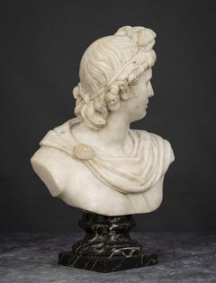 Beautiful Male Bust, Italy, began 20th century Carrara Marble