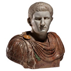 Amazing Bust of a Roman Emperor, Italy, early 19th century