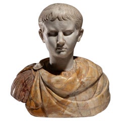 Amazing Marble bust of Caesar, Roman Emperor, early 19th century