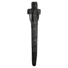 Syncretic Sepik Figure of Jesus Christ with Cowrie Shell Eyes Papua New Guinea