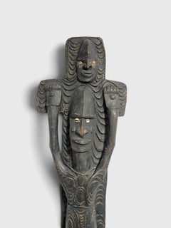 Syncretic Sepik Figure of Jesus Christ with Cowrie Shell Eyes Papua New Guinea