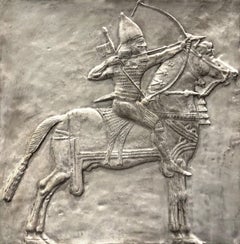 Louvre ASSURBANIPAL HUNTING - ASSYRIAN GYPSUM BAS-RELIEF FROM NINEVEH 1900